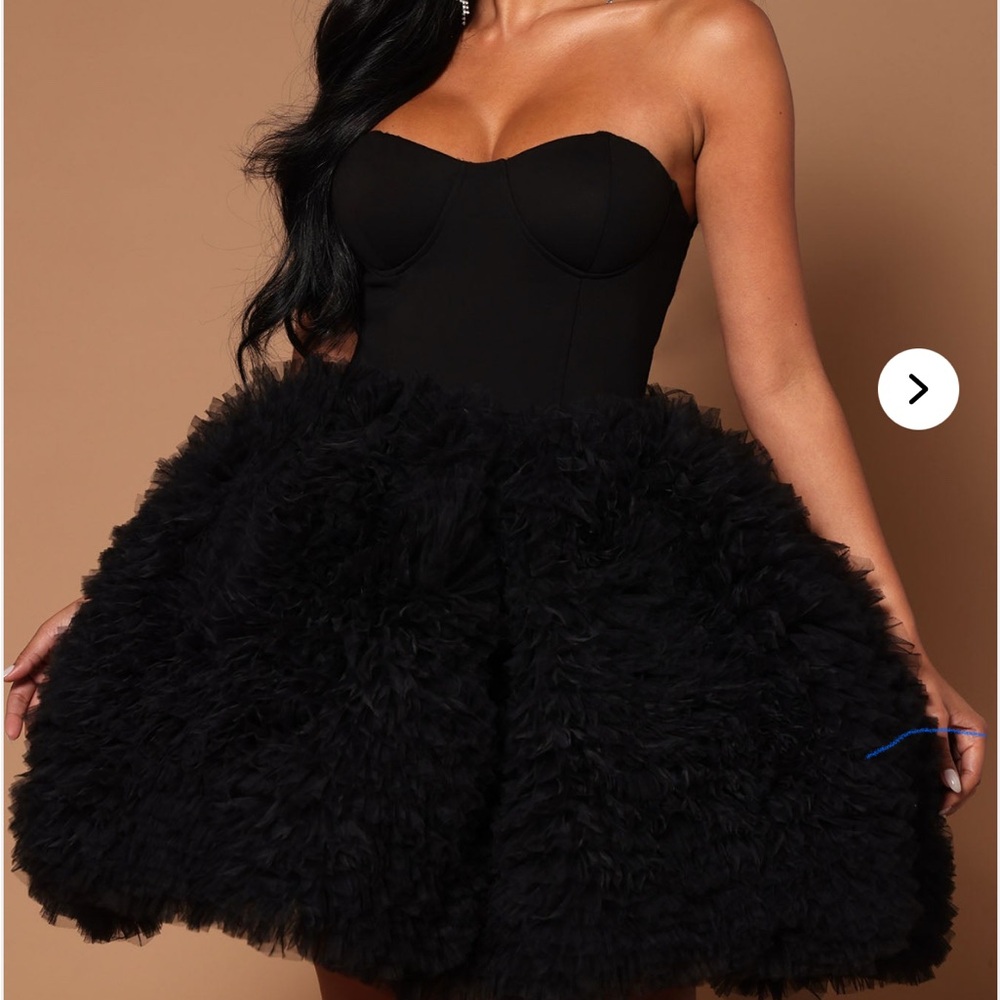 Fashion Nova Black Strapless Dress